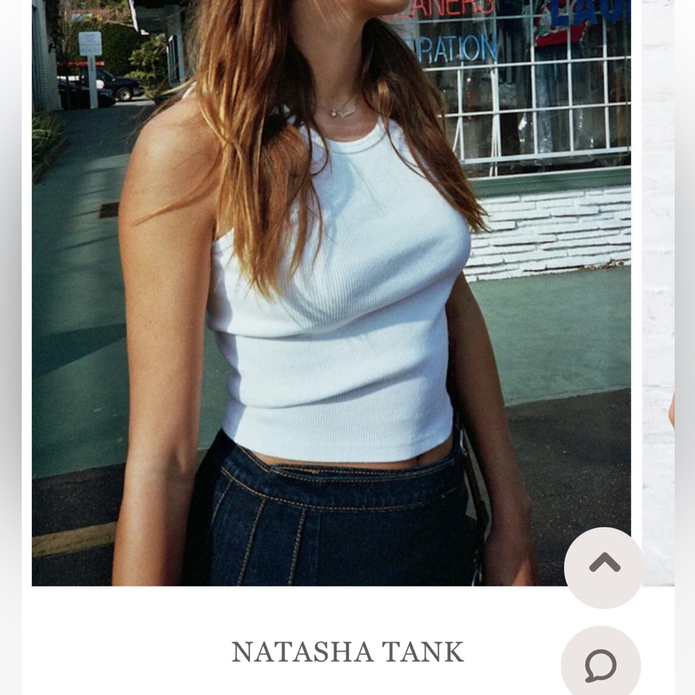 White BRANDY MELVILLE TANK TOP